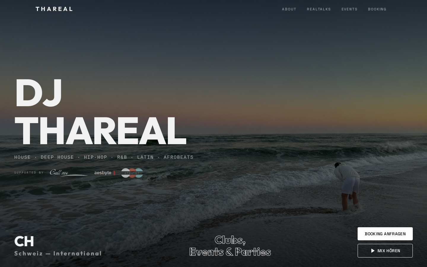 Vorschau der Webseite DJ T.H.A. Real